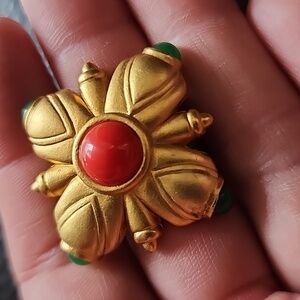 VTG Piscitelli Gold and Red Pendant